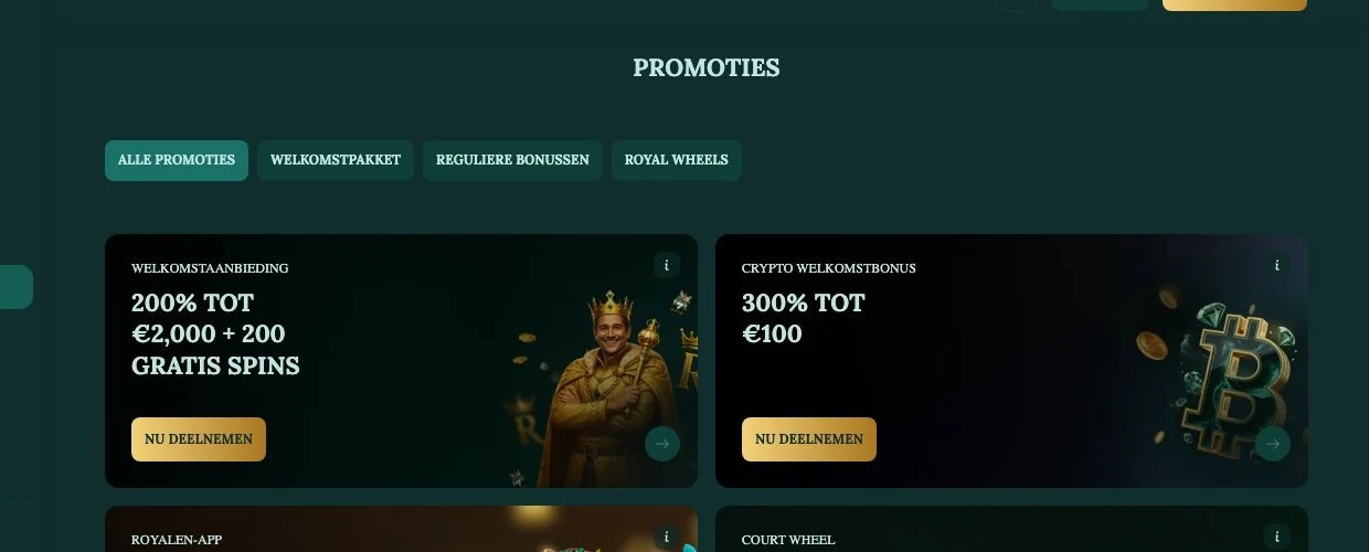 Royalen: promoties