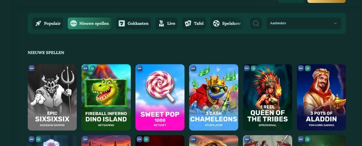 Royalen: nieuwe spellen
